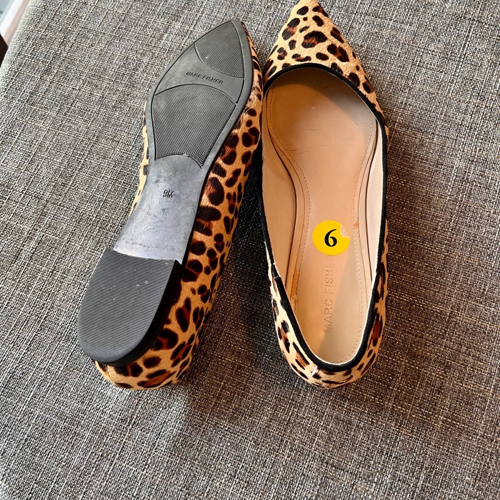 🐆 Marc Fisher Leopard Flats, size 9 - Picture 5 of 5